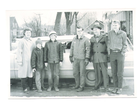 Mom, Brother Peter, Brother John, Dog Brad, Me, Dad, and Brother Bill 1964