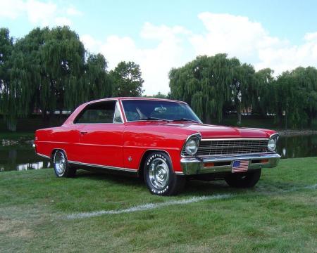 my little "deuce coupe"  1967 Chevy II at Frankenmuth Autofest car show on Cass River