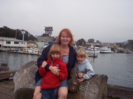 Susie and girls in Morro Bay