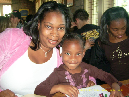 Me and my baby "Leiah" at Chili's in Inglewood