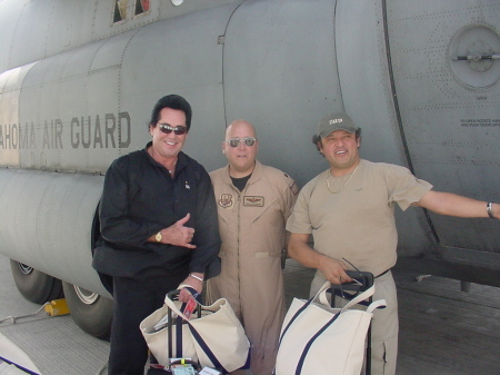 With Wayne Newton and Paul Rodriguez in Iraq