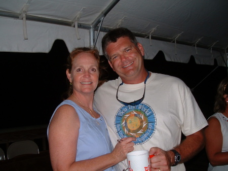 Pam and Rick at sailing party -- Lake Lanier