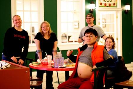 Burger eating contest...