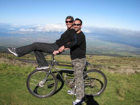 Biking down Haleakala