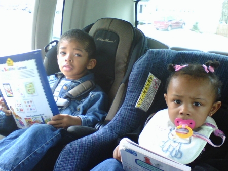 My daughter Maddison and my nephew Jaylon