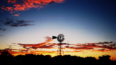 Windmill Sunset