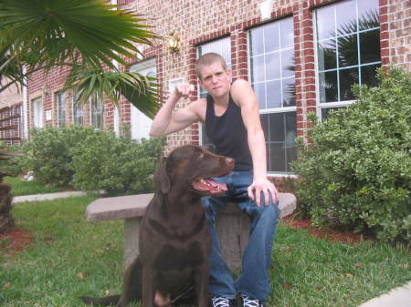 Justin (my youngest son) and Jagger (my lab)