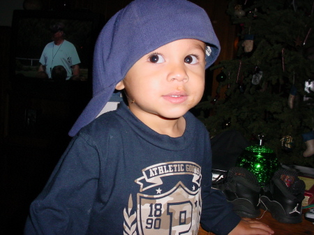 Grandson Elijah at Christmas