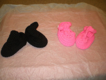 Crocheted T-Strap Booties