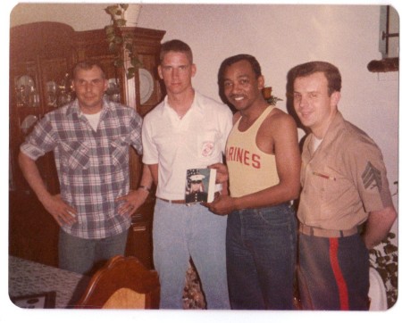 Me in white shirt with my Marine Recruiters