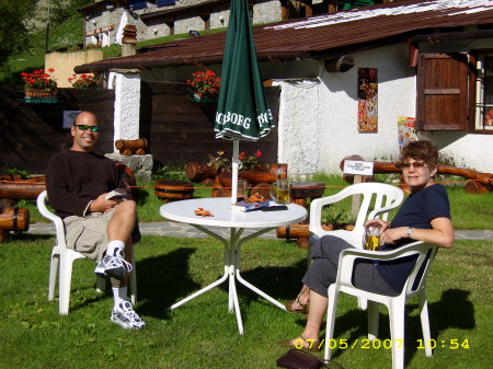 beer in Val Ferret, Italy