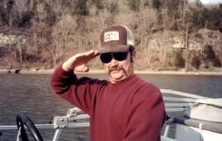 Captain Ed in his pontoon boat