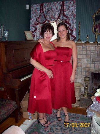 Bridesmaids--Mother and daughter