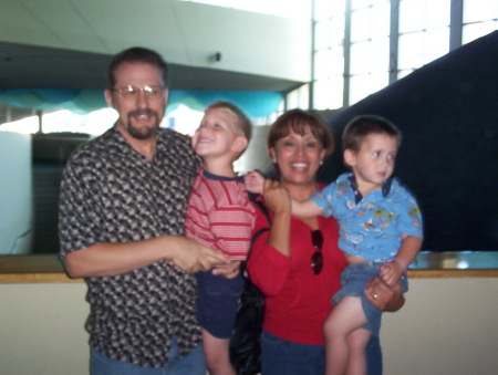 My wife, grandsons and me