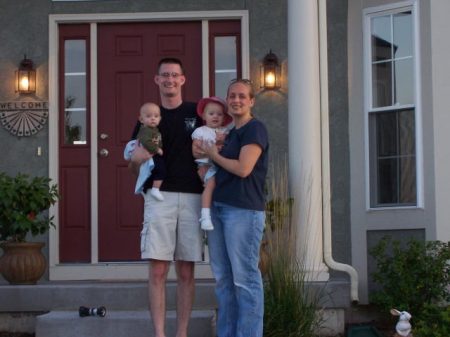 My family in front of our house