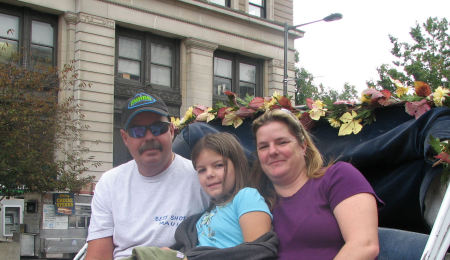 My husband, daughter and me in Philly