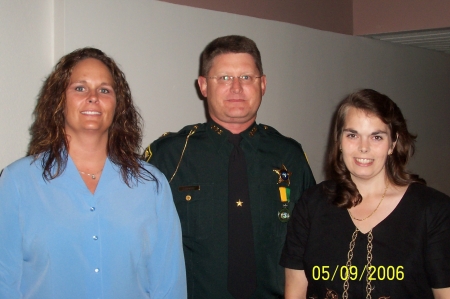 Rachel, Captain Lockwood and Karen at Sherriff's Awards dinner