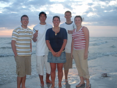 My son Chris (18, 2nd from right) on springbreak in Florida