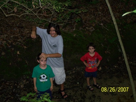 The boys in the backyard