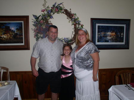 My wife Pam, Marissa, and I at the Franklinville inn