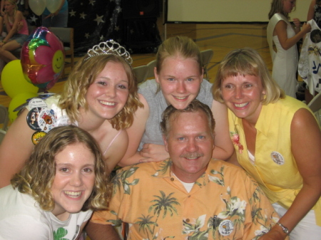 Ash winning Miss Clayton and me surrounded by my wonderful girls!