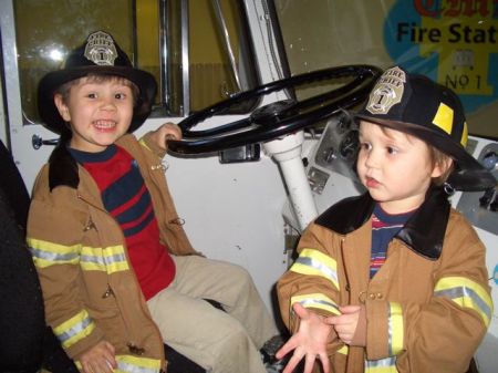Bobby & Jory play fireman!