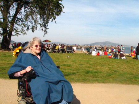 Robin, waiting for the Queen Mary II, February