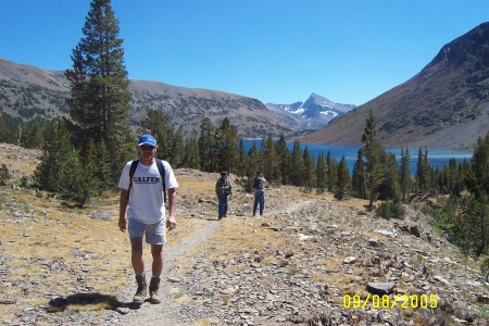 Hiking in the high Sierras with my brother Rick