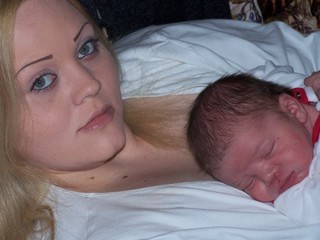 My Son Jesse at 2 Weeks Old and Myself