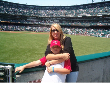 Breann and Joey (Trisha's Son) at Giants game