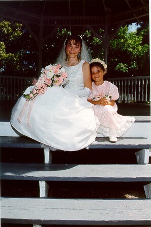 Me and my daughter, Megan, at my wedding March 2000.