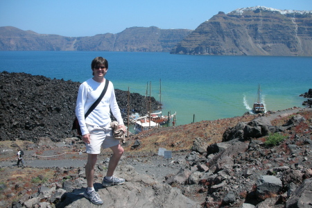 Me on Santorini Island on our Honeymoon