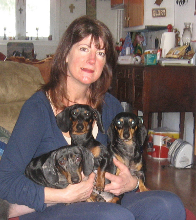ME AND MY  DACHSHUNDS....
