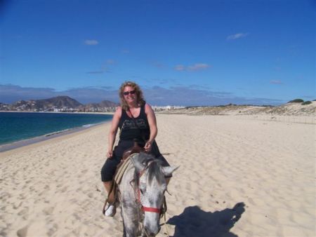Liz Horseback riding in Cabo San Lucas Mexico Feb.07