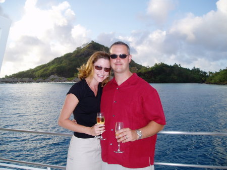 Shane and I on our honeymoon in Bora Bora