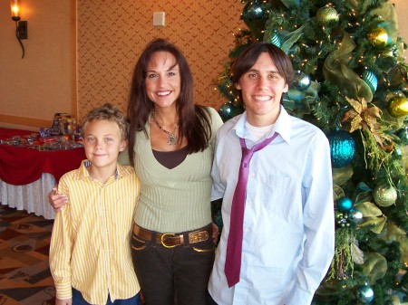 My 2 angel boys, Dakota (9), Jason (19), and I, X-mas 2006.
