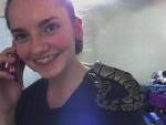 Roxy and her snake Mitch