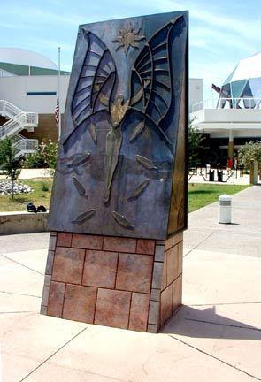 Back of "Icarus" Sundial
