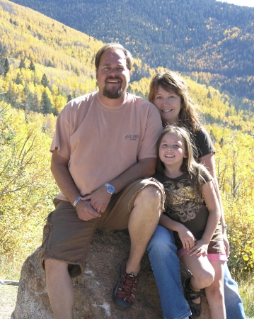 Husband Rich, daughter Kinsey and me