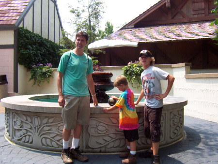 Kevin, Gus and Dylan at Busch Gardens VA