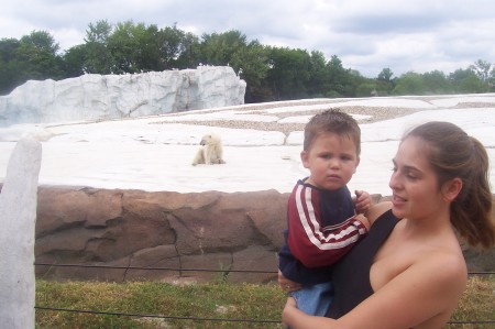 Lynn and Tyler at the zoo, summer 2004