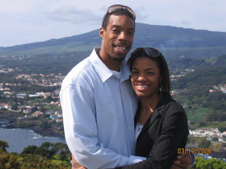 Us in portugal on one of the mountains