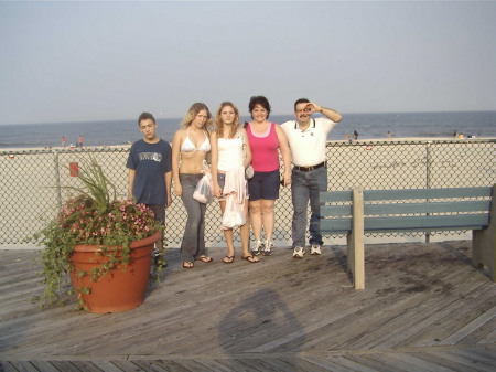 The whole family at the Jersey Shore