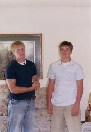 Luke and Lance first day of school 2005