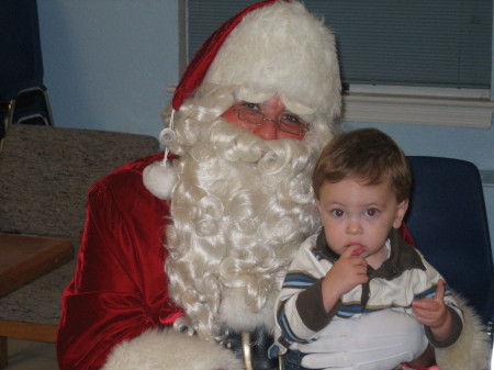 Evan and Santa 2006