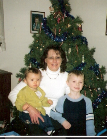 with my grandbabies at Christmas 06"