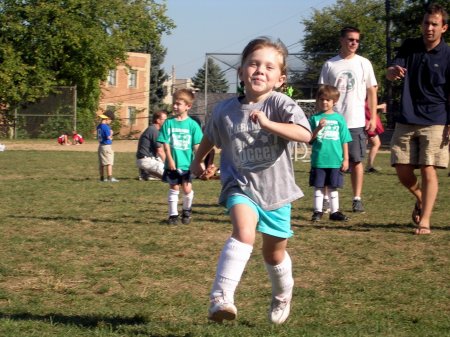 courtney playing soccer