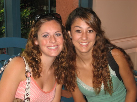 Lauren and friend Caitlin Disney World July 06