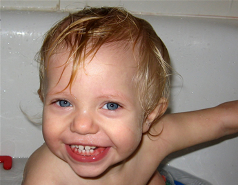 the boy loves bathtime