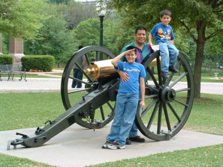 The boys & I visiting Austin Texas